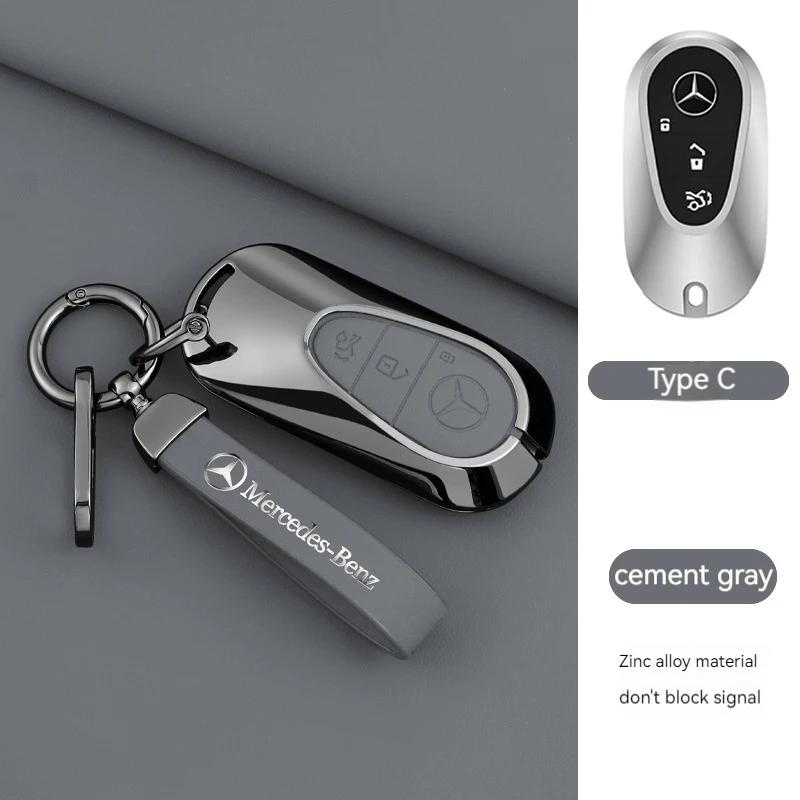 1pcs Leather Car Smart Key Case Cover Shell Fob Holder For Mercedes Benz A B C E S R-Class C43 CLA GLB GLC GLK SLK SL Vito W20