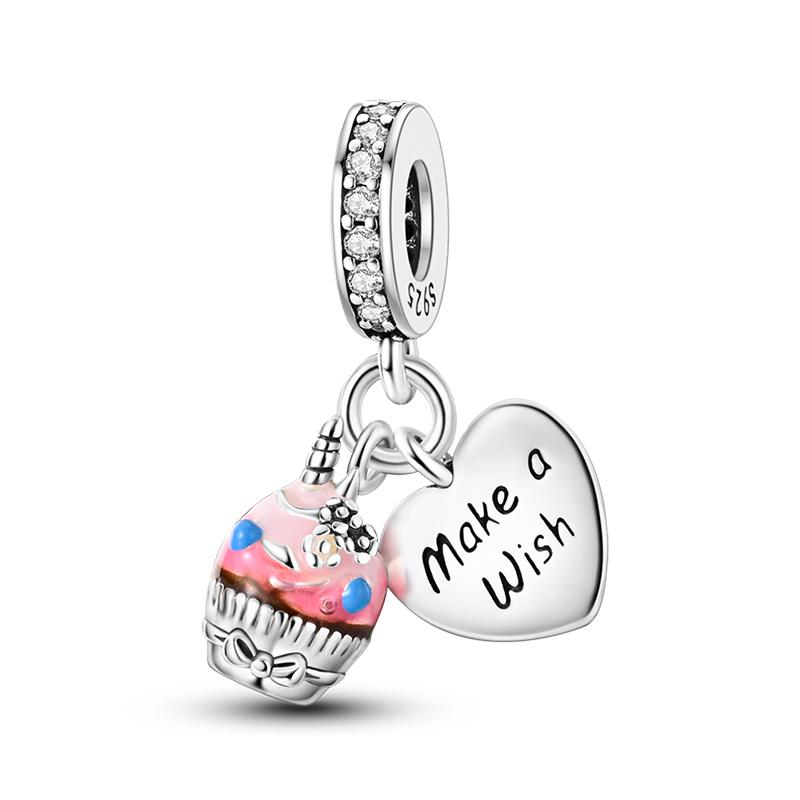 Suitable For 3Mm Authentic Bracelets Genuine Copper Color Pink Ballet Skirt Shoes Romantic Paris Decorative Charms Bead Elements Jewelry Creation