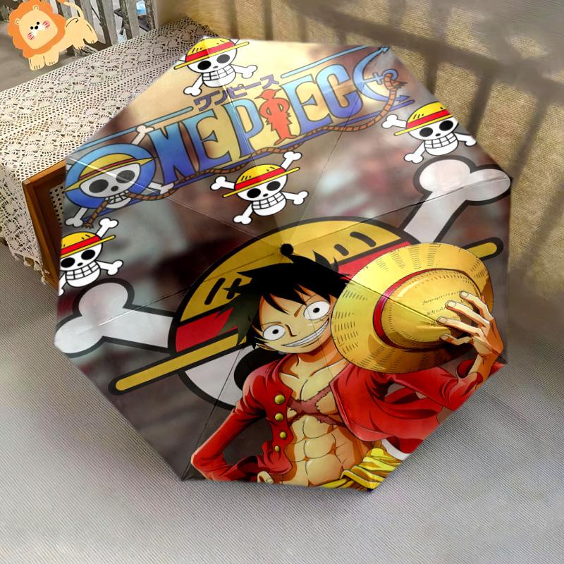 1 PC Automatic Folding Umbrella - One Piece Monkey D Luffy Pattern Portable Foldable Design With 8 Ribs Christmas Birthday Gifts