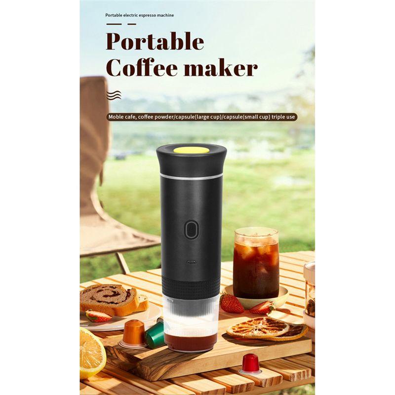 YCOC-Portable Electric Espresso Machine With Travel Bag Portable Coffee Maker For Travel Self-Heating Car Espresso Maker E