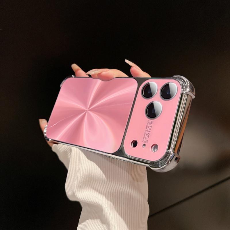 Shockproof Armor Laser Plating Case for iPhone 17 Air 16 15 14 13 Pro Max Plus CD Texture Bumper Camera Glass Soft Cover