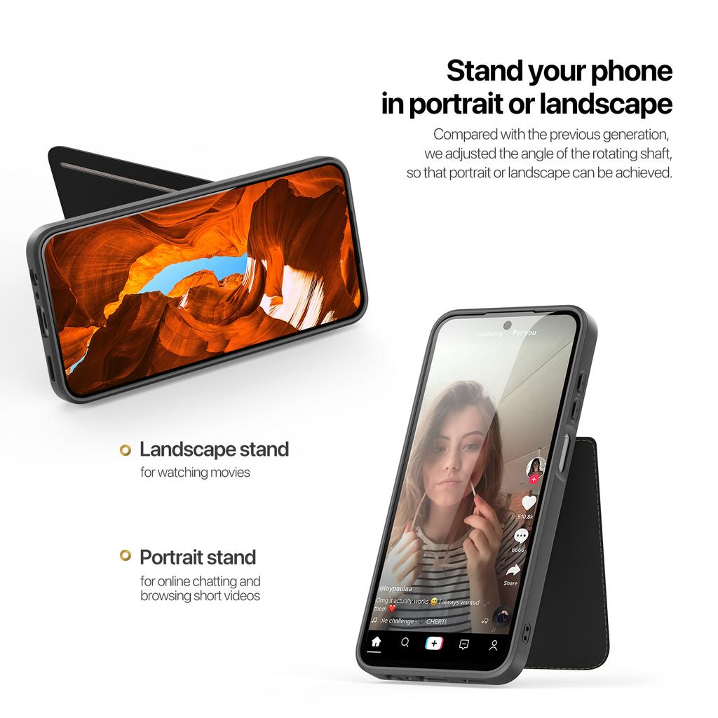 DUX DUCIS Rafi II Series for Samsung Galaxy A15 4G/A15 5G Case RFID Blocking PU+TPU Back Phone Cover