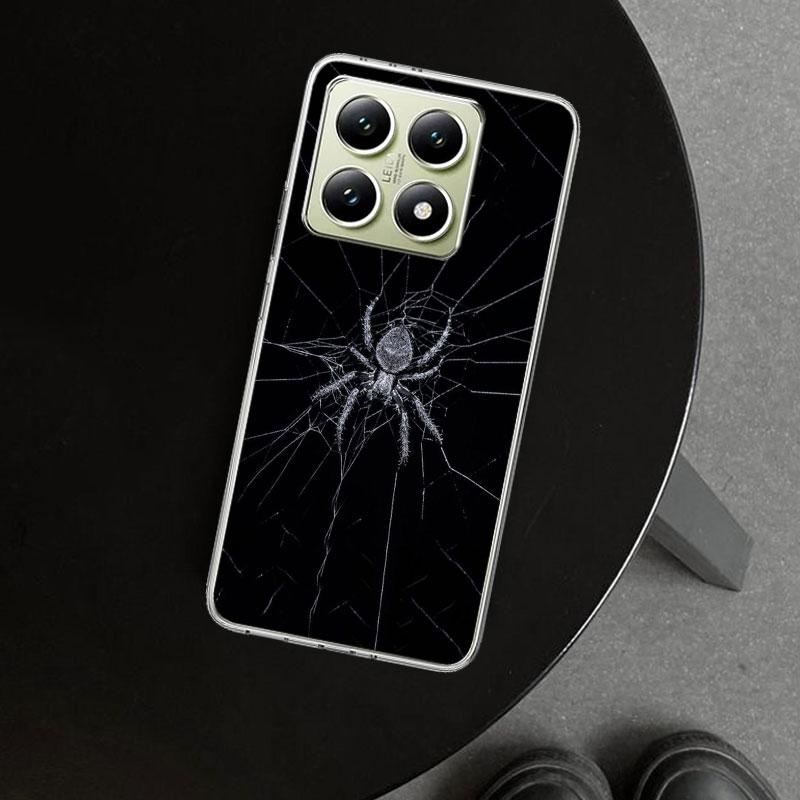 Schwarze Witwe Spinne Insekt Handyhülle für Xiaomi Redmi Note 15 14 13 12 11 Pro Plus 14S 12S 11S 11T 11E 10S 10 Personalisiert F