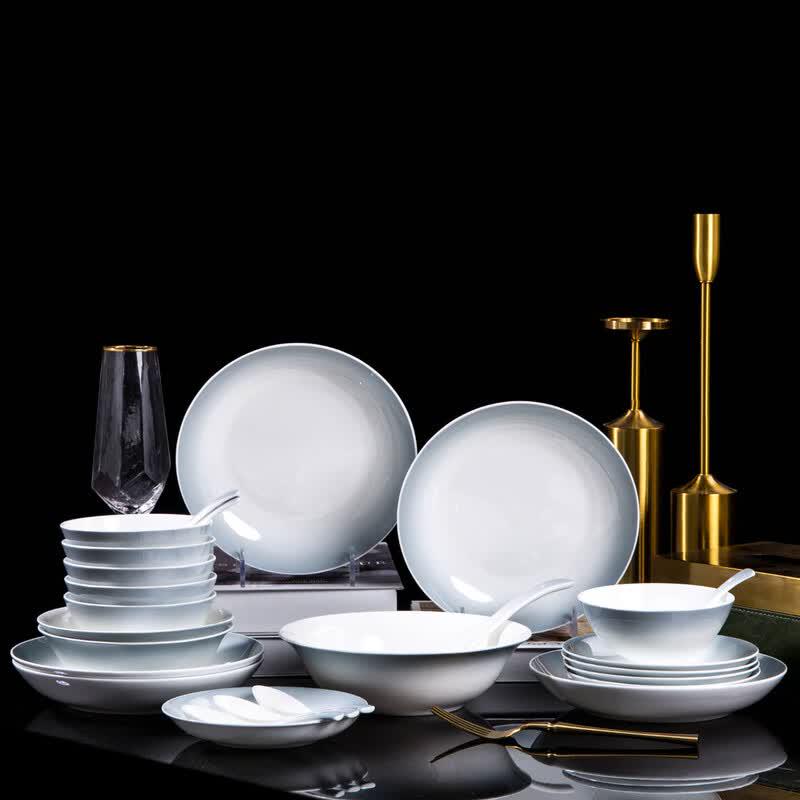 Nuogu Jingdezhen In-Glaze Ceramic Gradient Dinnerware Set