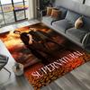 3D SPN Supernatural Sign Dean Sam Carpet Rug for Living Room Bedroom Home Sofa Decoration,Kids Play Area Rug Non-slip Floor Mat