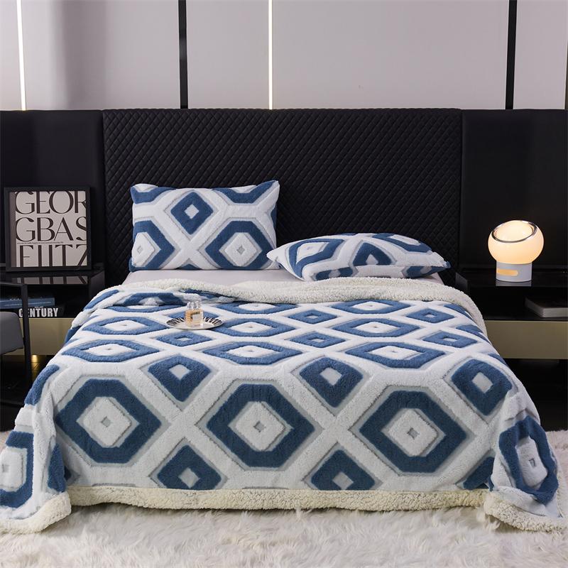 New Thickened Warmth Autumn Winter Blanket Keep Warm Comfortable Jacquard Sofa Blankets Soft Skin Friendly Flannel Nap Blanket