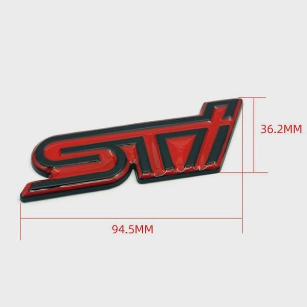 3D-Autoaufkleber aus Metall, Styling STI-Kühlergrill-Aufkleber, Autokopfgrill-Emblem-Abzeichen für Suba-ru XV Legacy Forester Impreza STI WRX