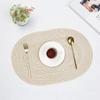 Washable Table Mats Coasters Oval Braided Table Place Mats Heat Resistant Pad  for Dining Table