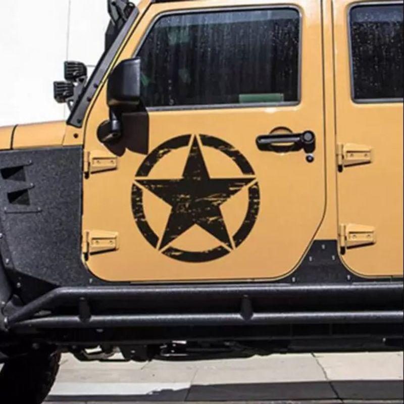 Off-road Vehicle Engine Hood Decoration Star Shaped Sticker Car Body PVC Decals Personalized Decal Sticker