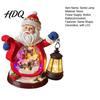 Christmas Santa Decor Figurine with LED Light Glowing Claus Resin Home Statue Snow Landscape Desktop Decoration for Party Favors Atmosphere Lighting