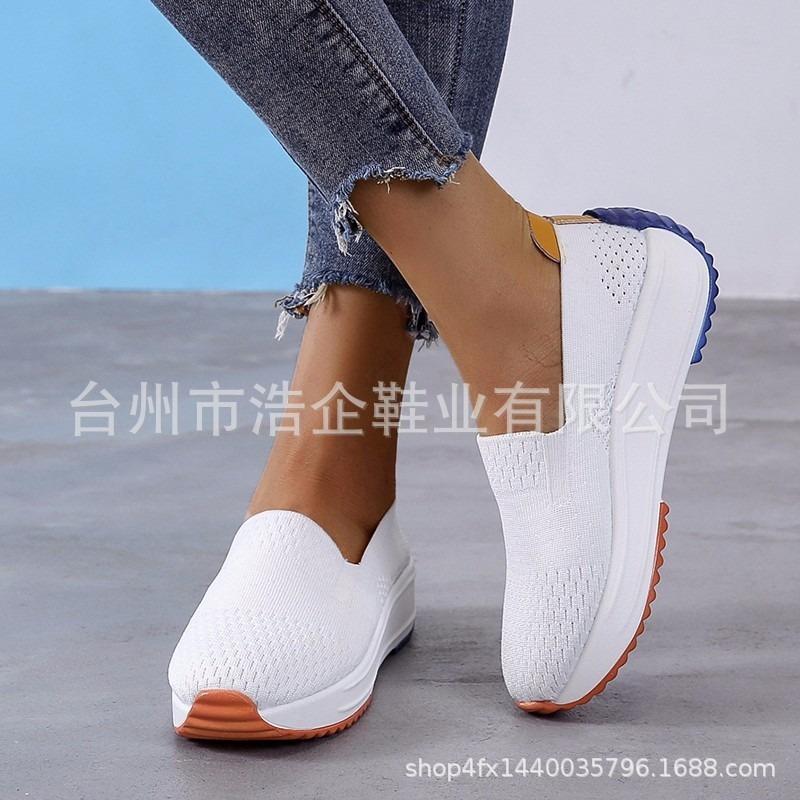 Shoes mesh shoes new flying woven shoes women's foot cover shallow mouth casual sports shoes