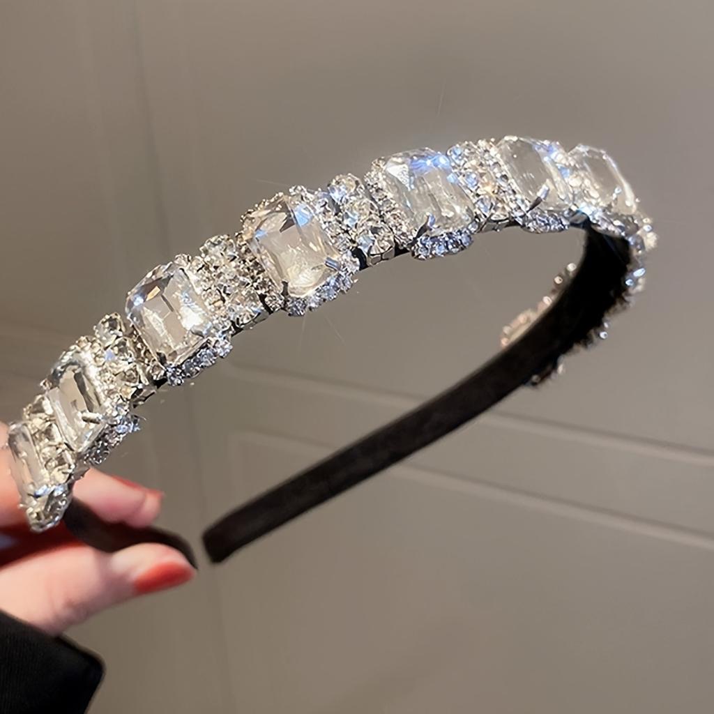 1 Stück Hochglanz Strass-Stirnband für Damen High-End-Gefühl Französischer Süßer und Cooler Mädchenstil Stirnband Haaraccessoires Sind für Damen Geeignet