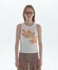 PISCESS Flower Sleeveless Top_Orange