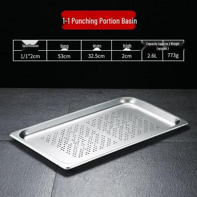 Stainless Steel Perforated Drain & Serving Pan
