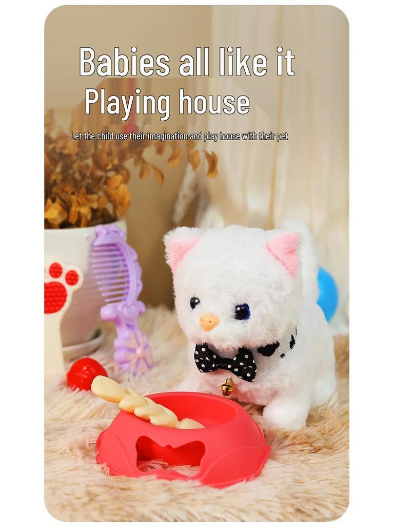 Children's Role-Playing Pet Stroller: Walking and Barking Electric Plush Doll