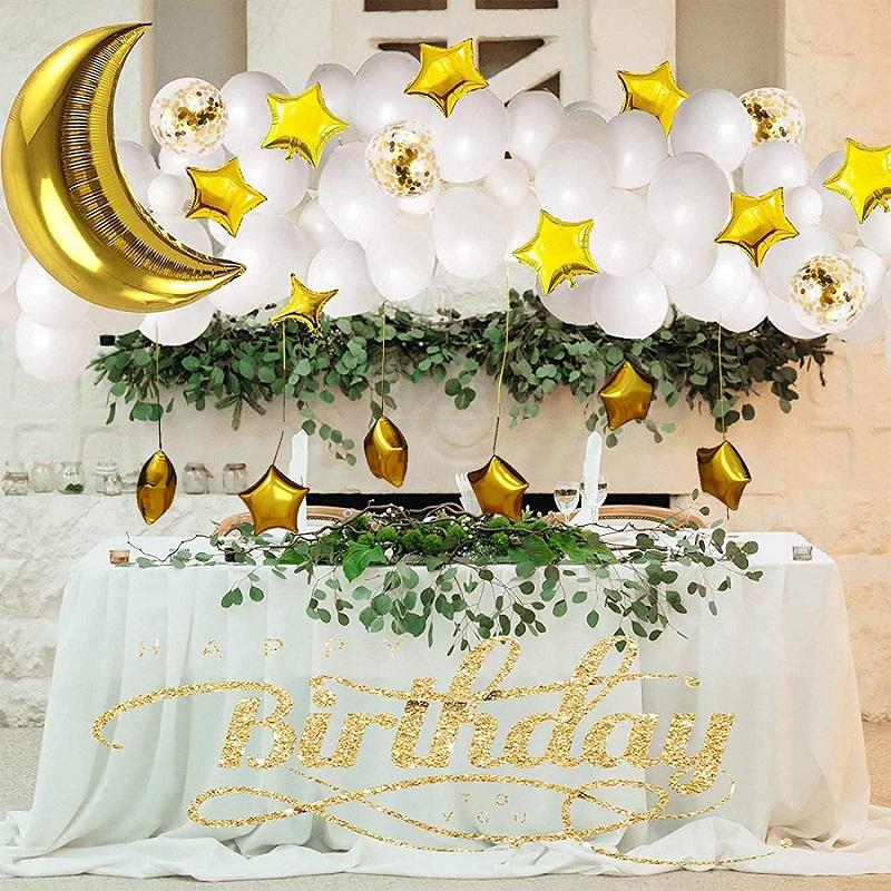 Moon Star Ballon Set voor Moslim EID Mubarak Festival Home DIY Decoratie Ramadan Kareem Kids Verjaardagsfeestje Ballon Globos