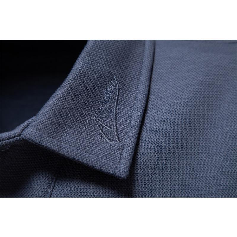 Men’s Washed Long Sleeve Polo Shirt