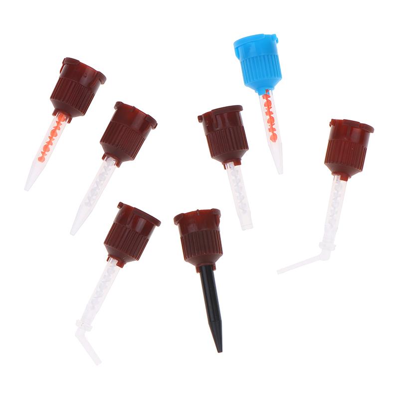 25Pcs Dental Disposable Mixing Tips Intra Oral Nozzle Smooth Glue Output For Silicone Resin Dental Clinic Restoration