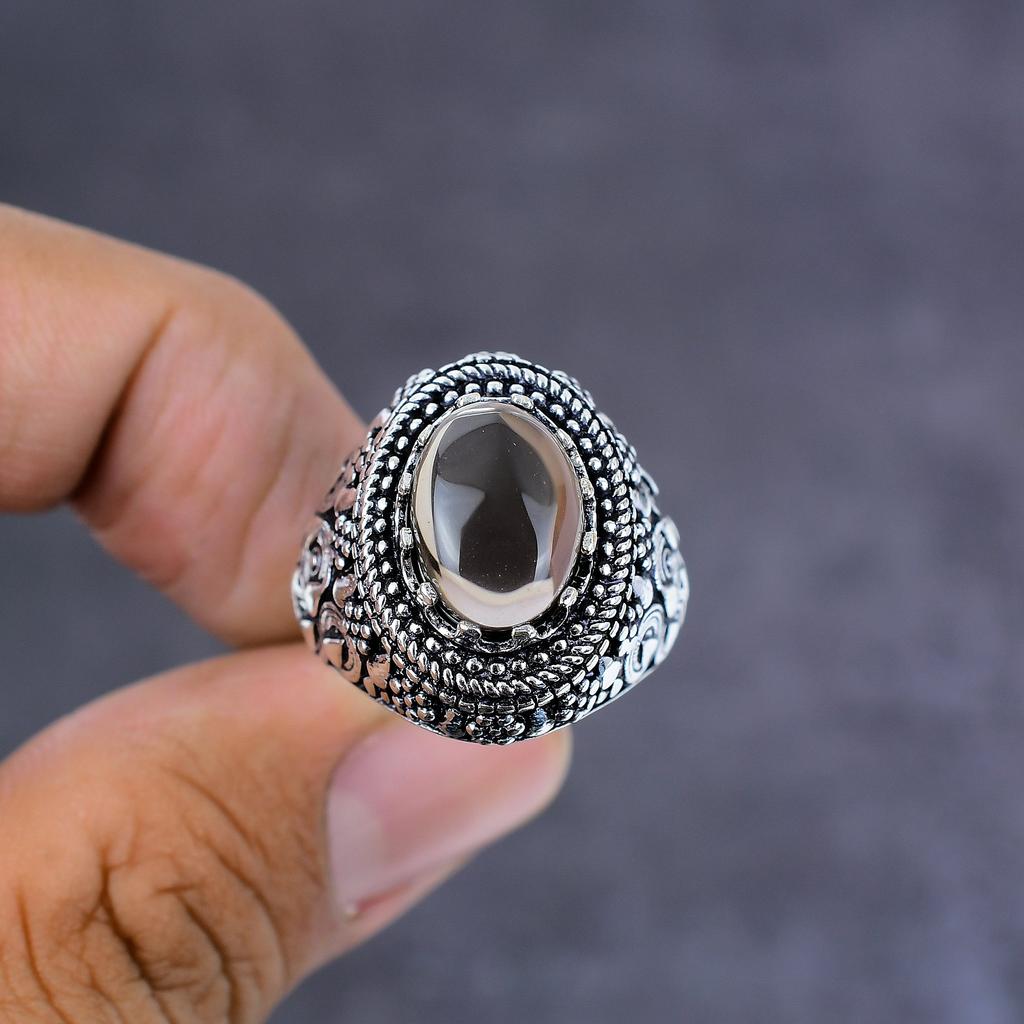 Botswana Agate Gemstone 925 Sterling Silver Ring Size 6 Gift For Her