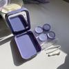 1Piece Of Two-Pack Contact Lens Box Purple Tulip Portable Contact Lens Companion Box Nursing Box  Exquisite Traveling Kit Box
