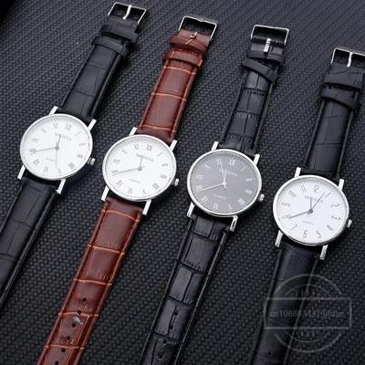 Herrenuhren Business Armbanduhr Luxus Lederarmband Analoge Uhren Quarz Armbanduhren Uhr Herren Damen Lässige Einfache Uhr