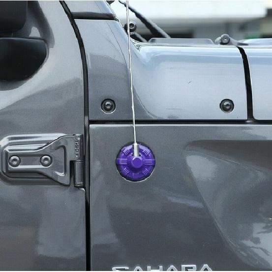 AM FM Antenna Mount Base Cover Trim For Jeep Wrangler 2007- JK JL JT Purple