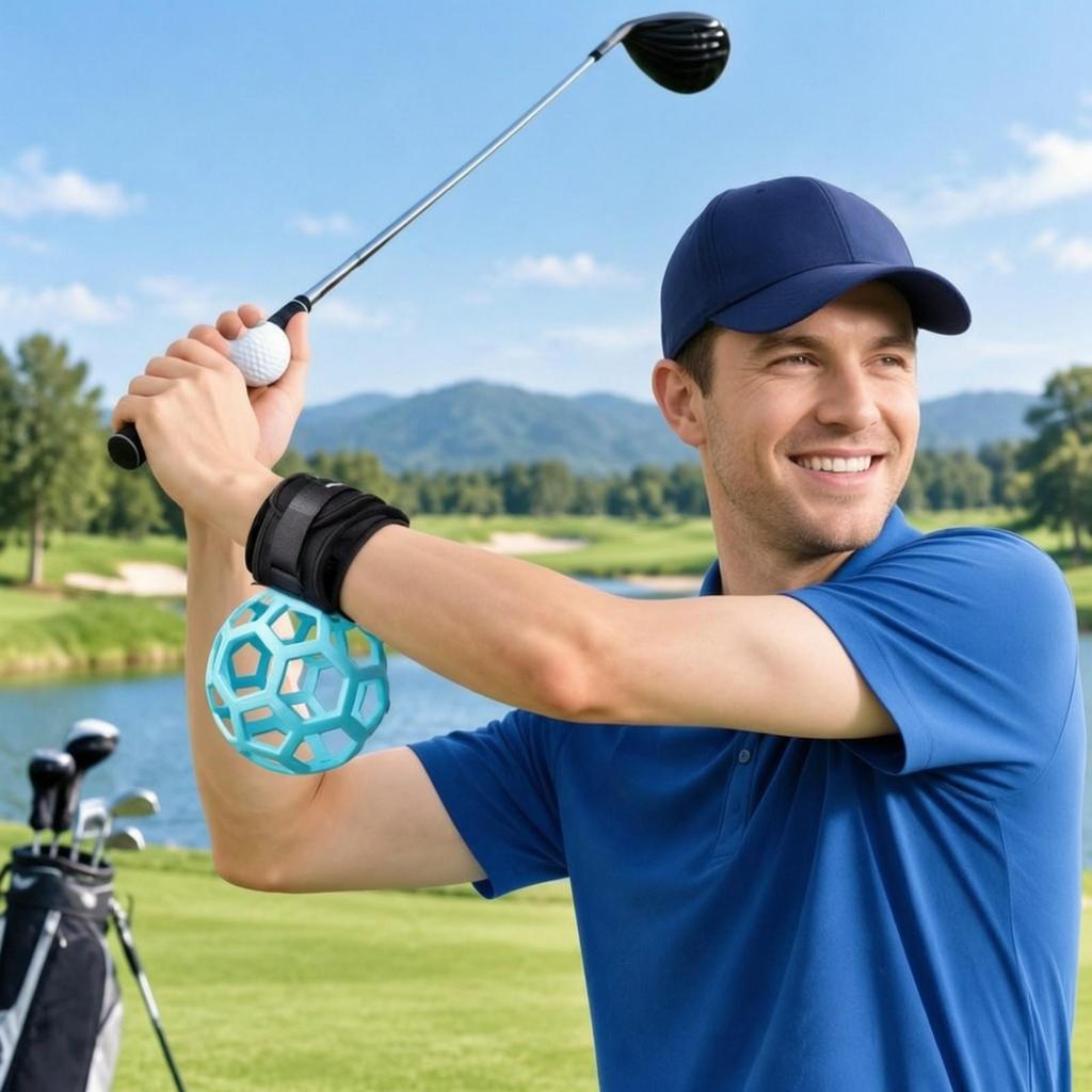 Golf Swing Training Aid with Wrist Strap Non-Slip for Indoor, Golfers
