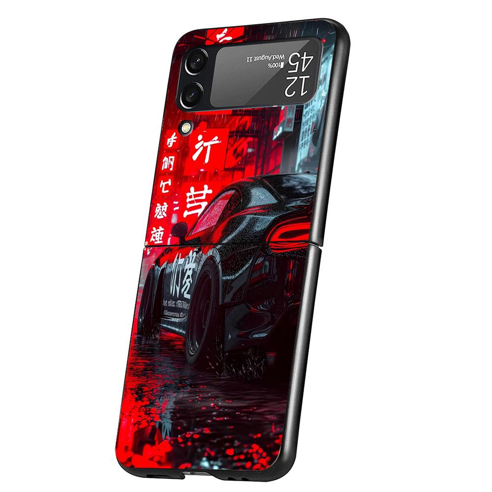 Cool Male Men Sports Cars Cover Phone Case For Samsung Galaxy Z Flip 7 6 5 4 3 5G Flip7 Flip6 Flip5 Flip4 Flip3 Black Fundas She