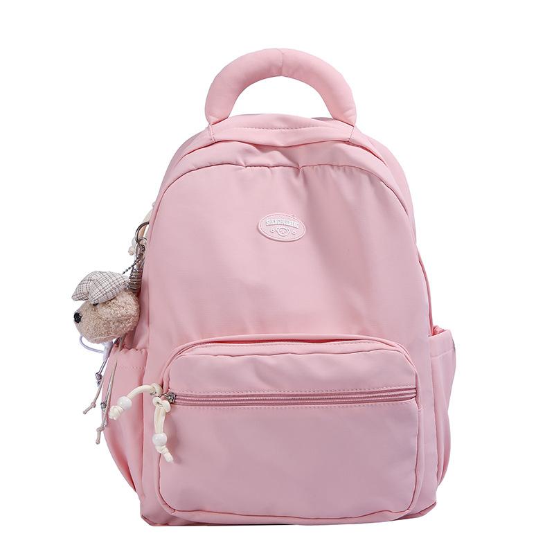 Schoolbag new wear-resistant simple backpack versatile leisure travel backpack large capacity multi-layer middle school bag