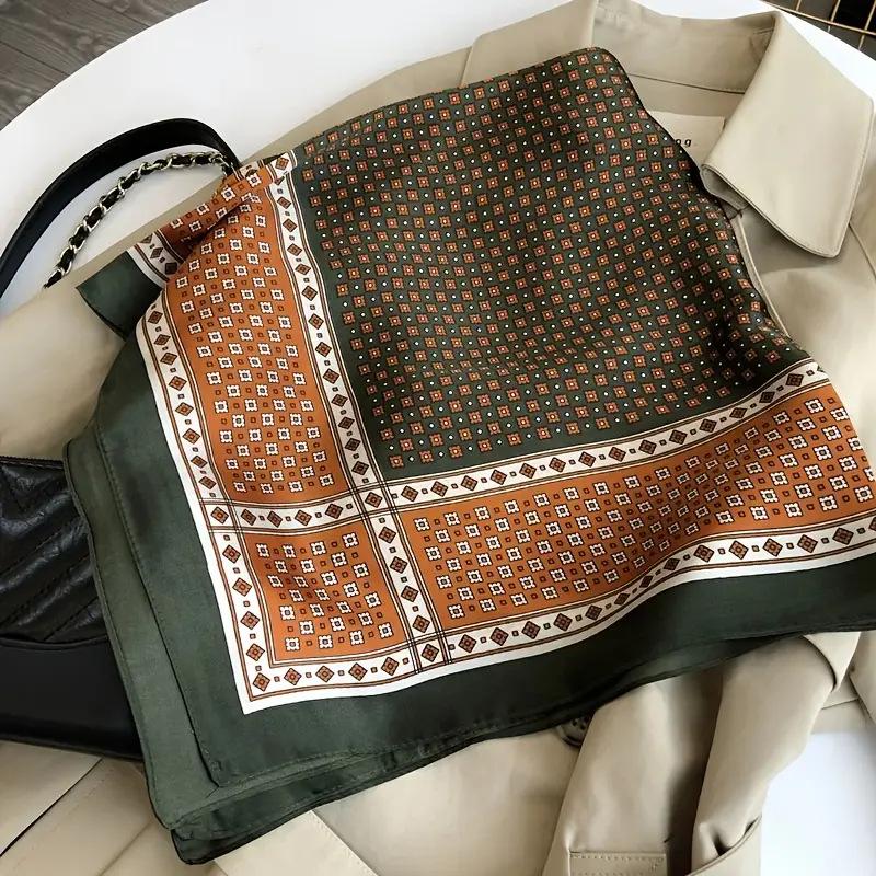 High-End Retro Korean-Style Silk Square Scarf: Versatile Fashion Accessory for Women
