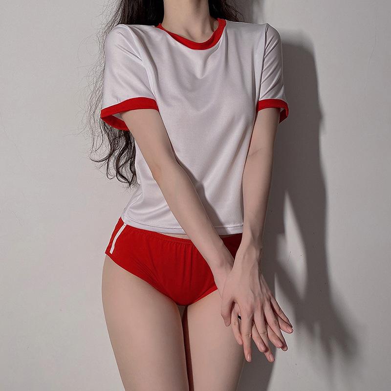 Sex underwear women s clothing Japanese student clothing sportswear casual home sports suit women s fitness clothing M 40-60kg