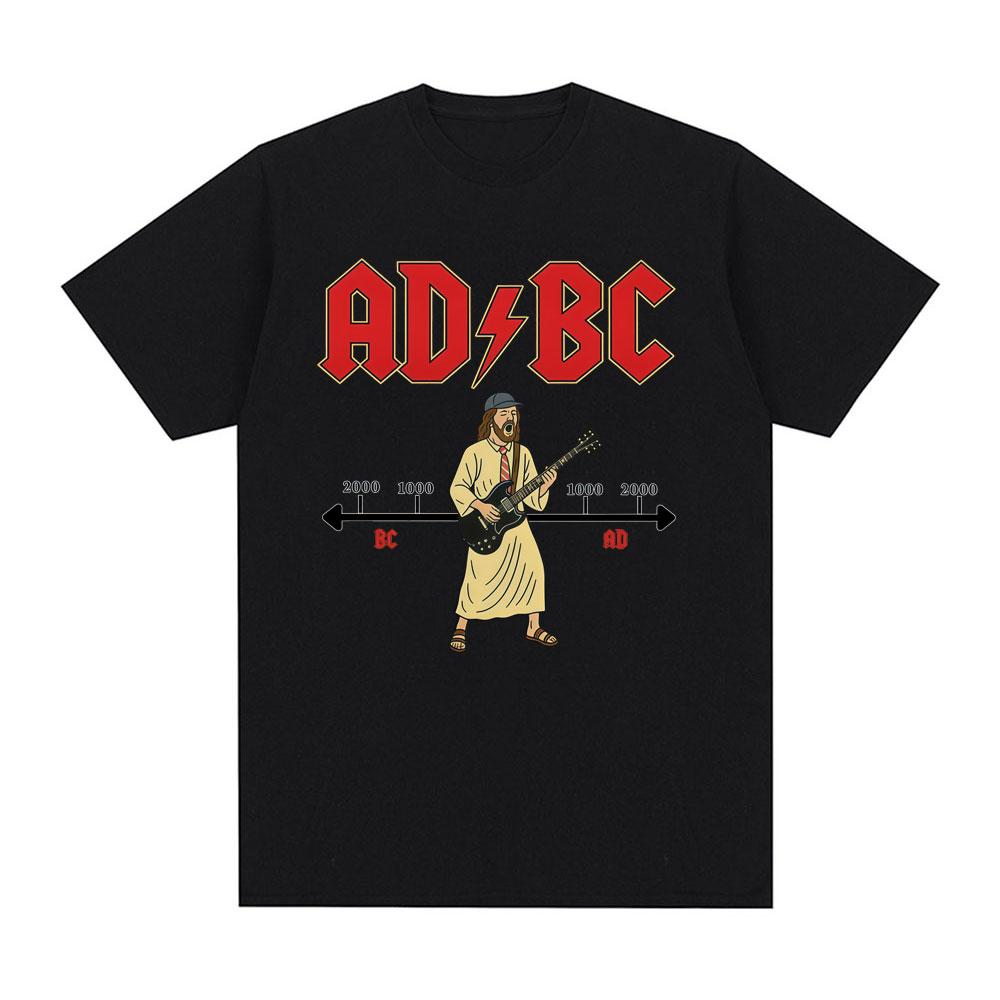 ADBC Jesus Funny Rock Meme mens shirt Vintage ONeck Short Sleeve Harajuku womens summer fashion oversized Tshirt 1 sold