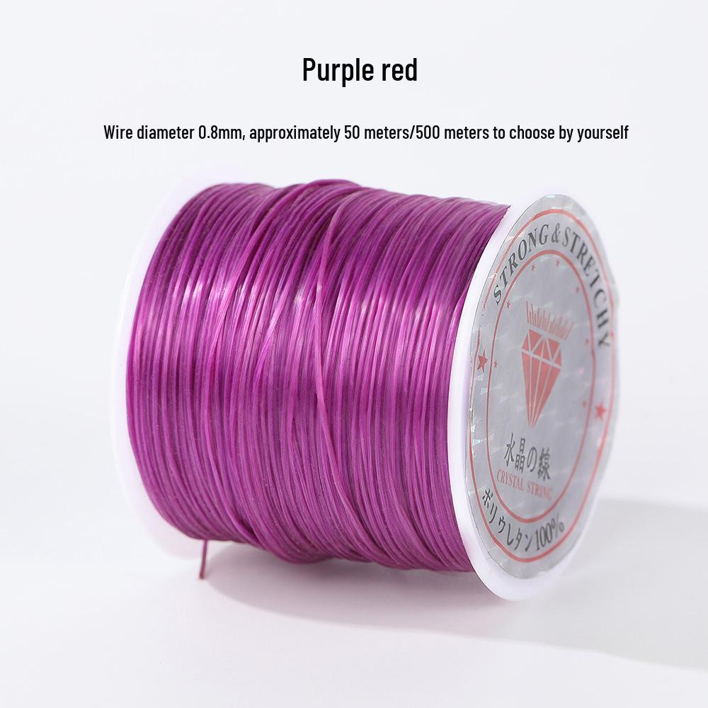 0,8 mm Elastisk Spandexsnöre, 50 m - Idealisk för DIY-armband, vävning och pärlbroderi