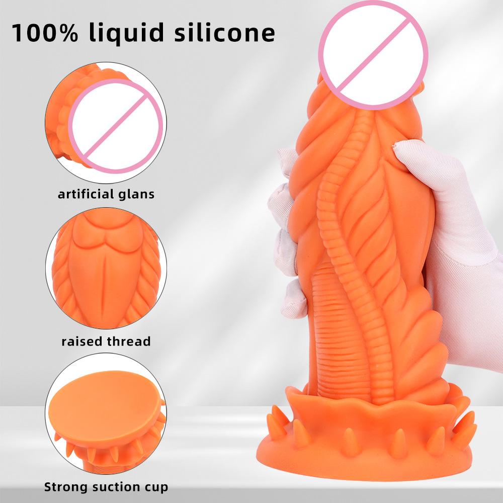 Antrenor de expansiune anal moale din silicon lichid super mare cu gălbenuș de ou cu dop anal neregulat și penis mare pentru uz sexual pentru adulți