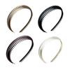 Trendy Anti Slip Headbands for Women with Teeth Comb Lightweight Plastic Design Plain Hair Hoop