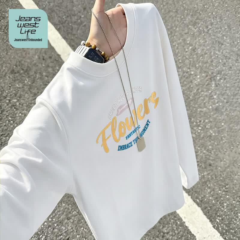 Jeanswest Men s Wujie 2026 Pure Cotton Long-Sleeve T-shirt 2XL