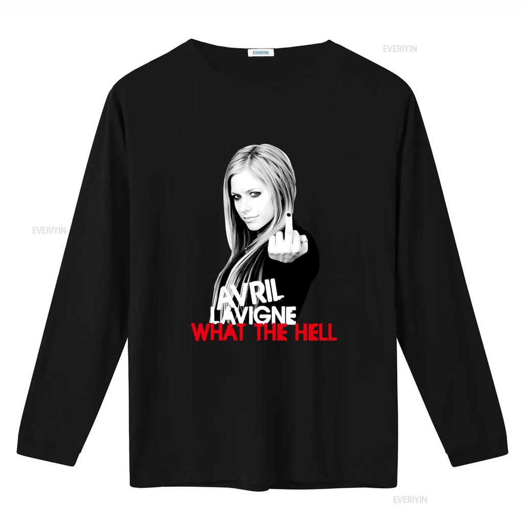 Avril Lavigne What The Hell T-Shirt Kanadische Sängerin Inspiriertes Design für Fans vintage gewaschen Grafik Streetwear Designer Kleidung
