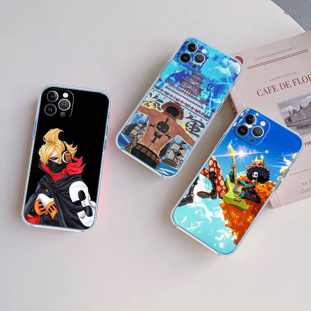 One Piece Cartoon Soft Shell Transparent Phone Case for Samsung Galaxy A04 A04S A14 A23 A34 A54 M23 M33 M52 M53
