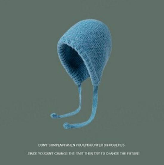 

Vintage Knit Raffia Beanie Hat with Ear Protection for Women - Winter Warm 2-in-1 Bag Hat