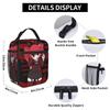 Kasane Teto Grin Dark Anime Meal Tote For Women  Print Picnic Lunch Box Retro Compact Heat-keeping Oxford Cooler Bag
