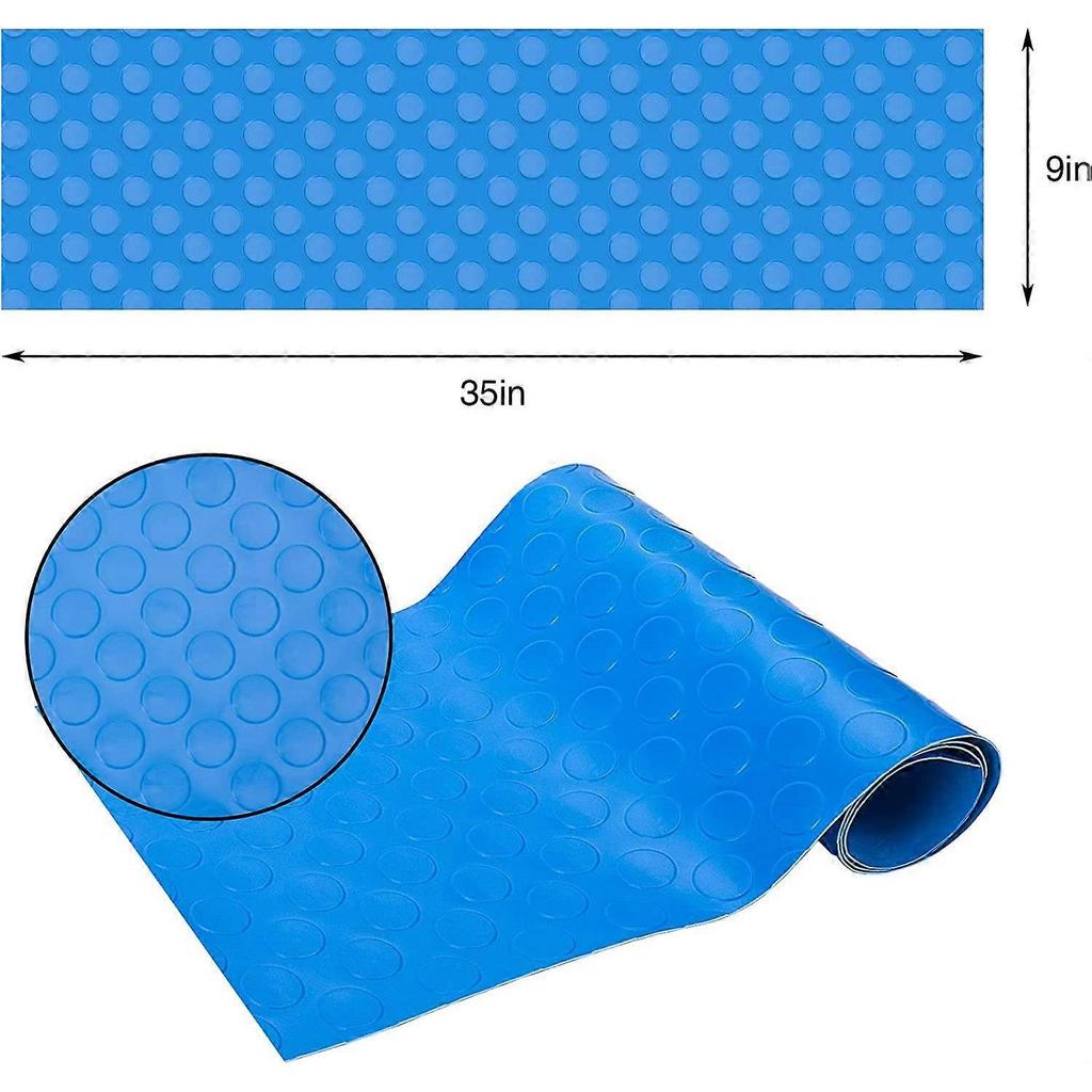 Swimming Pool Ladder Mat - 9"x35.4" Non-Slip Pool Step Pad-Medium Swimming Pool Mat Safety Liner for Swimming Pool Liner and Stairs Protectiveblue2 Ro