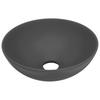Ceramic Wash Basin Dark Grey Round