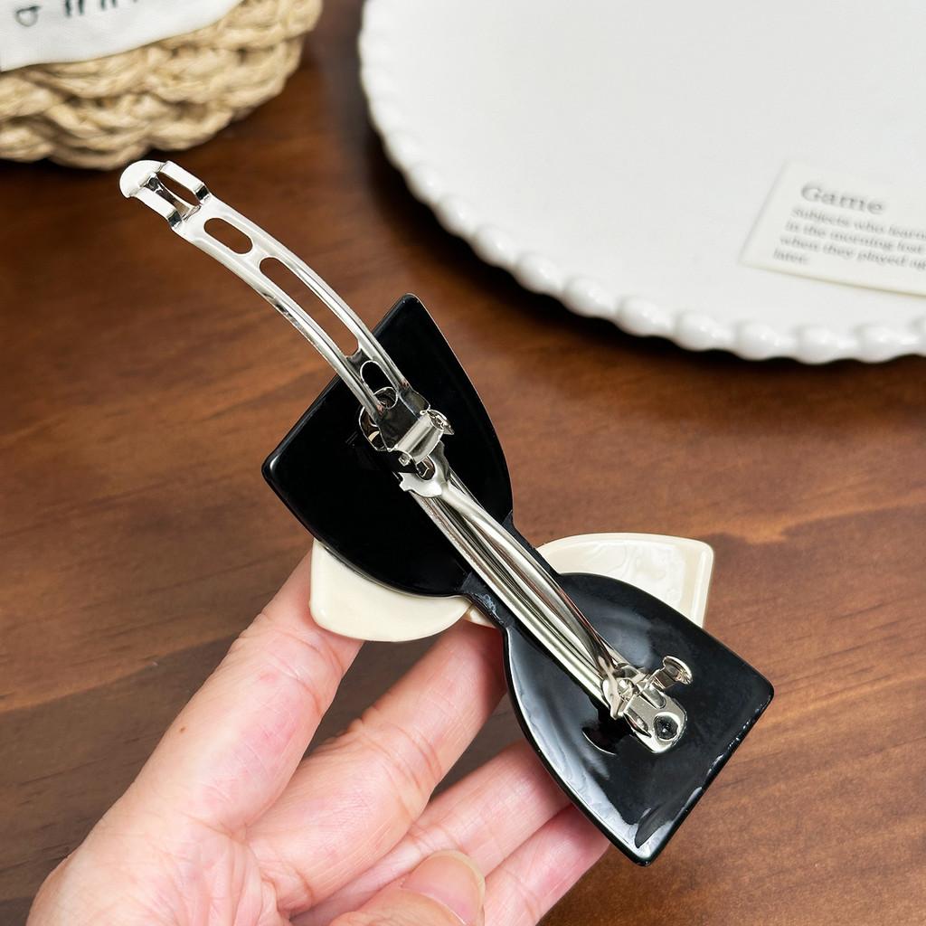 Elegant Spring Clip Bow Hair Accessory For Women Beautifully Crafted With Rhinestones