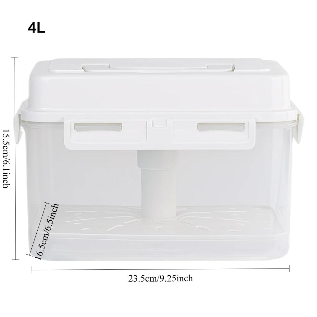 4/5L Sealed Pickle Jar  Press Fermentation Storage Container For Gherkin Sauerkraut Olive And Kimchi Plastics Sauerkraut Holder