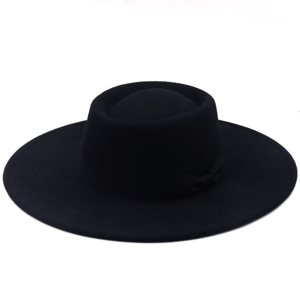 Damen Vintage Elegant Derby Fedora Bowler Hut Breiter Rand 100% Polyester Sport Outdoor Angeln Party