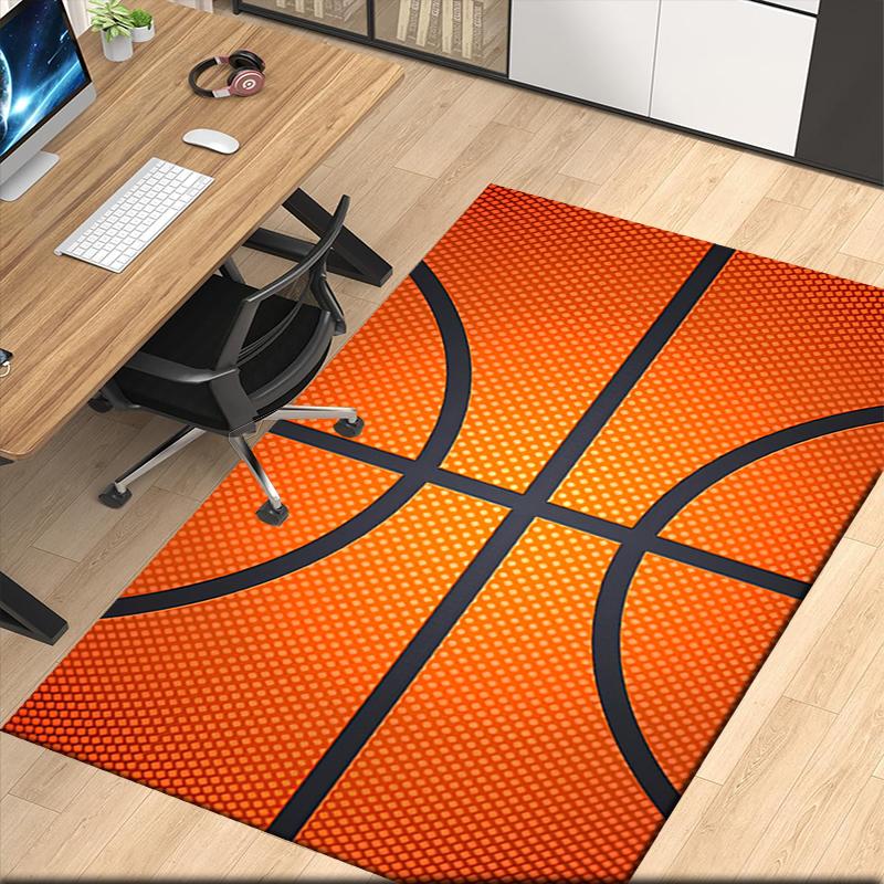 Basketball Printed Carpet, for Office Chair Living Room Bedroom Kitchen Room Decor Gifts.