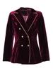 European-American Women's Slim Double-Breasted Color Block Evening Suit - Spring/Summer Collection