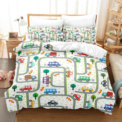 Cartoon Cars Duvet/Quilt/Doona Cover Single/Double/Queen/King Bedding Set
