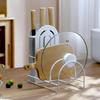 KX4B Stainless Steel Pot Lid Cutting Board Holder Metal Freestanding Stand