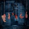 Realistic Blood Splattered Hands Feet Organ Decorations Durable Latex Hanging Ornament For Horror Home Display